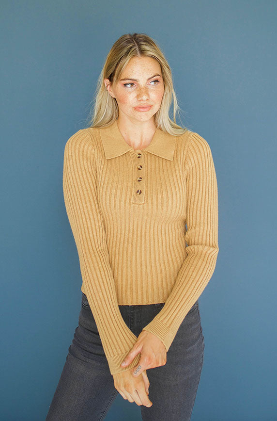 I'm Yours Terracotta Button Up Sweater - FINAL SALE- FINAL FEW