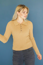 I'm Yours Terracotta Button Up Sweater - FINAL SALE- FINAL FEW