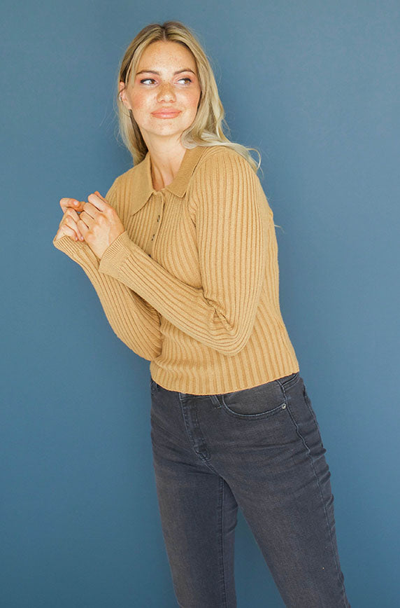 I'm Yours Terracotta Button Up Sweater - FINAL SALE- FINAL FEW