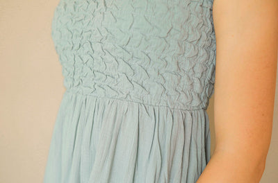 Ivy Babydoll Sage Maxi Dress - FINAL SALE