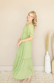 Evelyn Apple Green Maxi Dress - FINAL SALE