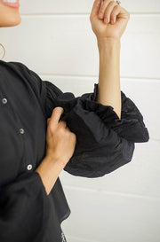 Guinevere Black Button Down-FINAL SALE