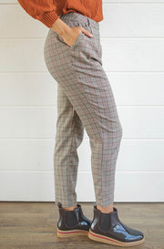 Rokoko Taupe Plaid Pants - FINAL SALE