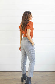 Rokoko Grey Plaid Pants - FINAL SALE
