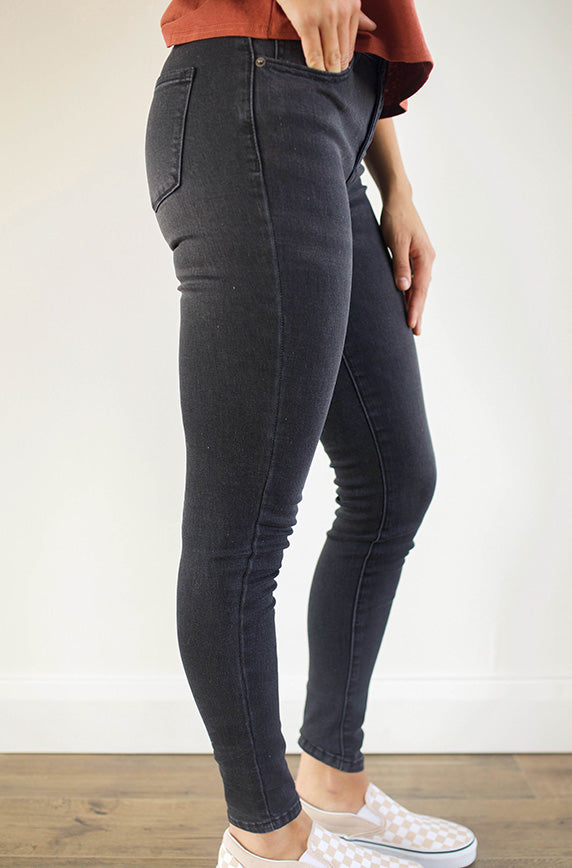 See The World Dark Grey Skinny Jeans- FINAL SALE