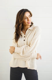 Thinking About You Cream Sweater- FINAL SALE