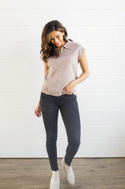 Fashion Forward Taupe Vest - FINAL SALE- FINAL FEW