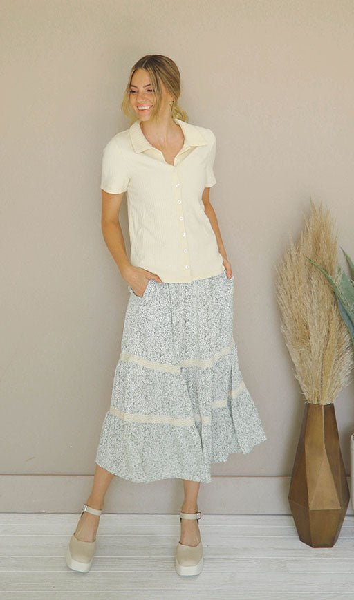 Little Town Collared Knit Top