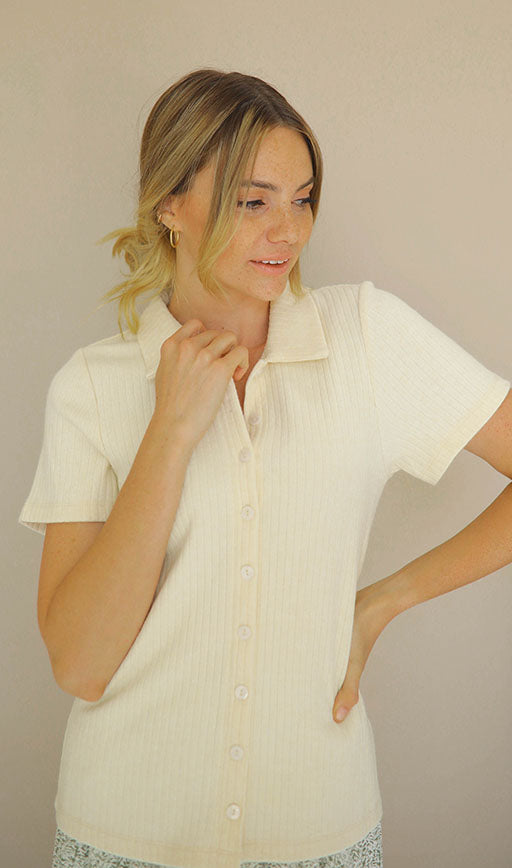Little Town Collared Knit Top - FINAL SALE