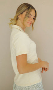 Little Town Collared Knit Top