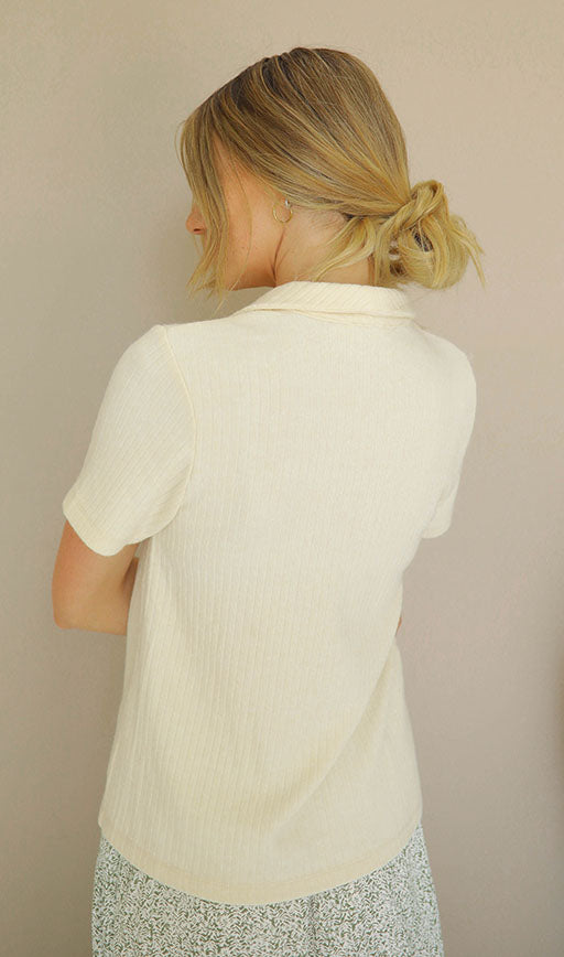 Little Town Collared Knit Top