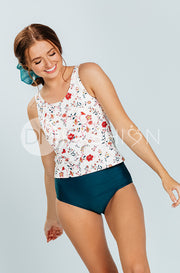 V Back Midkini Top - Primrose