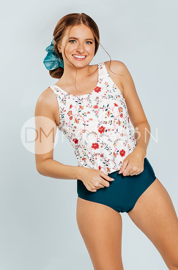 V Back Midkini Top - Primrose