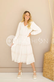 Elsa Ivory Crochet Lace Dress - DM Exclusive - Nursing Friendly-FINAL SALE