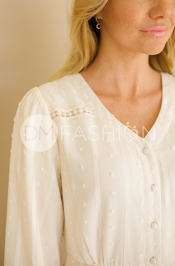 Elsa Ivory Crochet Lace Dress - DM Exclusive - Nursing Friendly-FINAL SALE