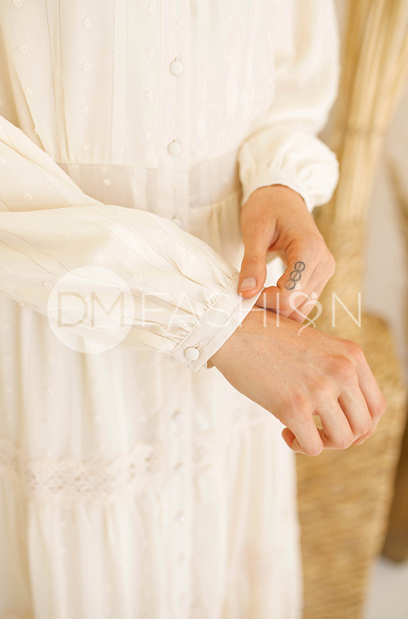 Elsa Ivory Crochet Lace Dress - DM Exclusive - Nursing Friendly-FINAL SALE