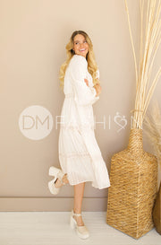 Elsa Ivory Crochet Lace Dress - DM Exclusive - Nursing Friendly-FINAL SALE