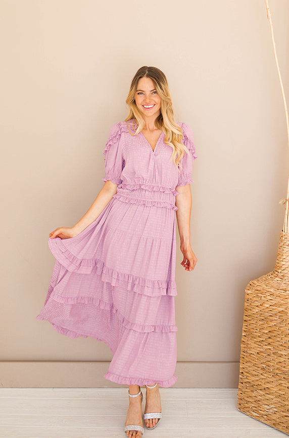 Rylee Lavender Pink Midi Dress - FINAL SALE - FINAL FEW