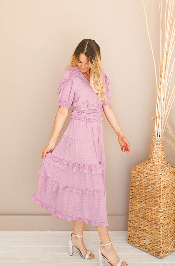 Rylee Lavender Pink Midi Dress - FINAL SALE - FINAL FEW