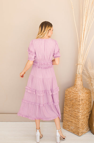 Rylee Lavender Pink Midi Dress - FINAL SALE - FINAL FEW