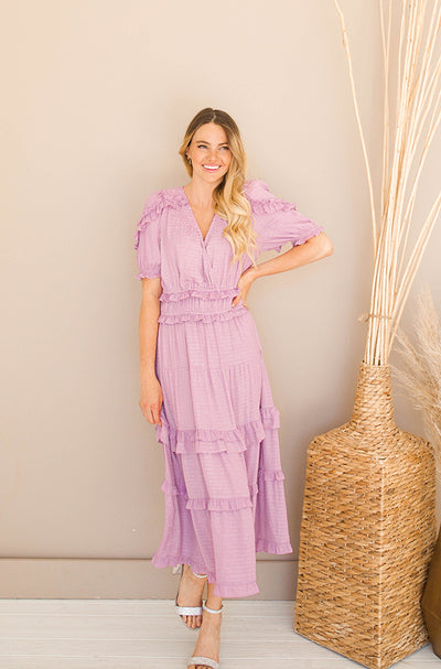 Rylee Lavender Pink Midi Dress - FINAL SALE - FINAL FEW