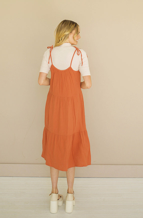 Abigail Rust Midi Dress - FINAL SALE- FINAL FEW