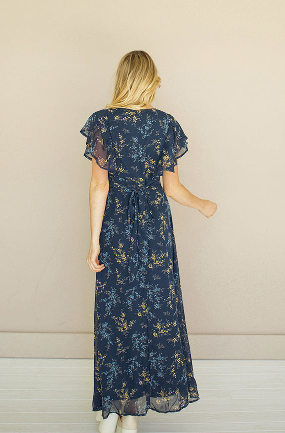 Margret Navy Floral Dress - FINAL SALE