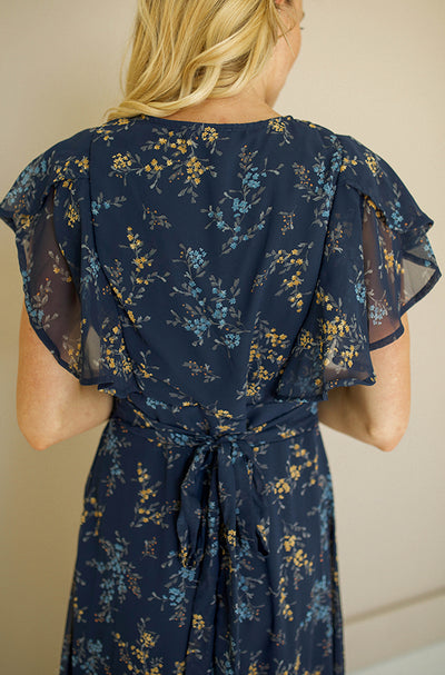 Margret Navy Floral Dress - FINAL SALE