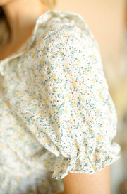 I'll Be There Ivory Floral Top- FINAL FEW-FINAL SALE