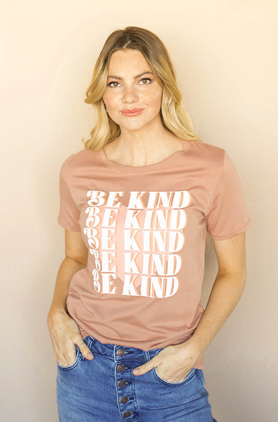 Be Kind Rosewood Graphic Tee - FINAL SALE