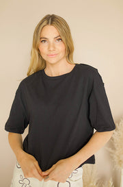 Basic Black Tee-FINAL SALE