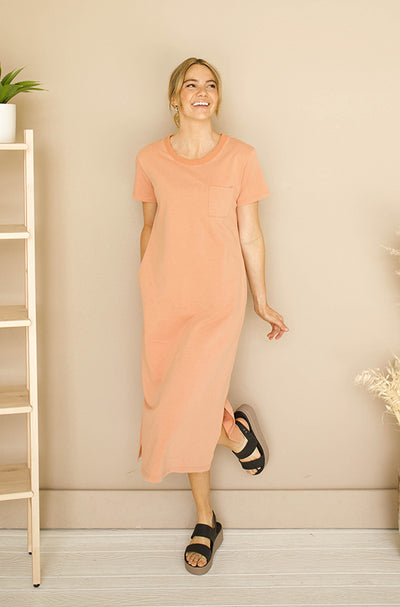 Shay Coral T-Shirt Dress - FINAL SALE - FINAL FEW