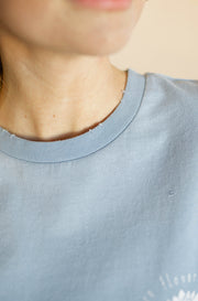 Where Flowers Bloom Blue Oversized Tee-FINAL SALE