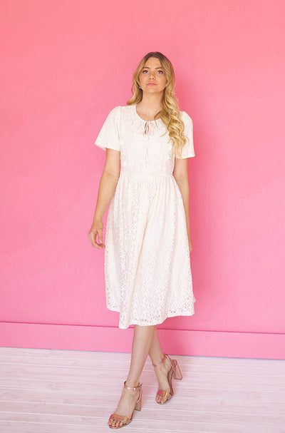 Lyra Lace Cream Dress - FINAL SALE - FINAL FEW