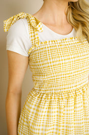 Odette Yellow Gingham Dress - FINAL SALE