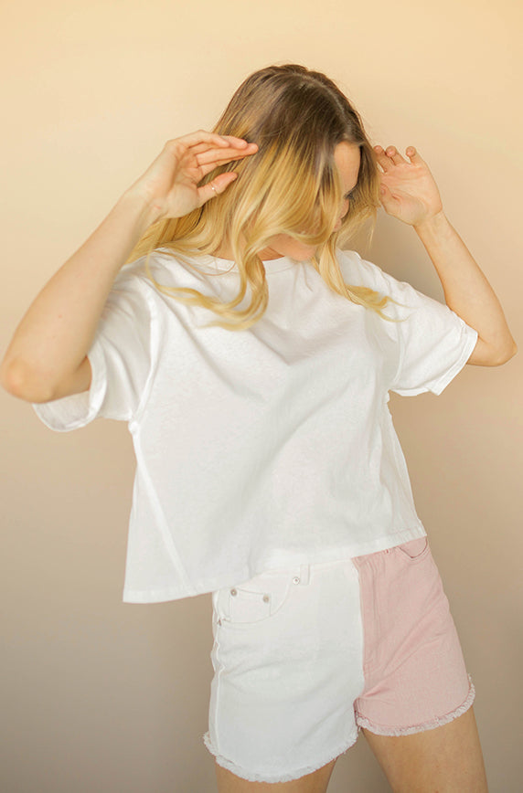 Basic Ivory Tee-FINAL SALE