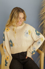 Daisy Darling Floral Sweater- FINAL SALE