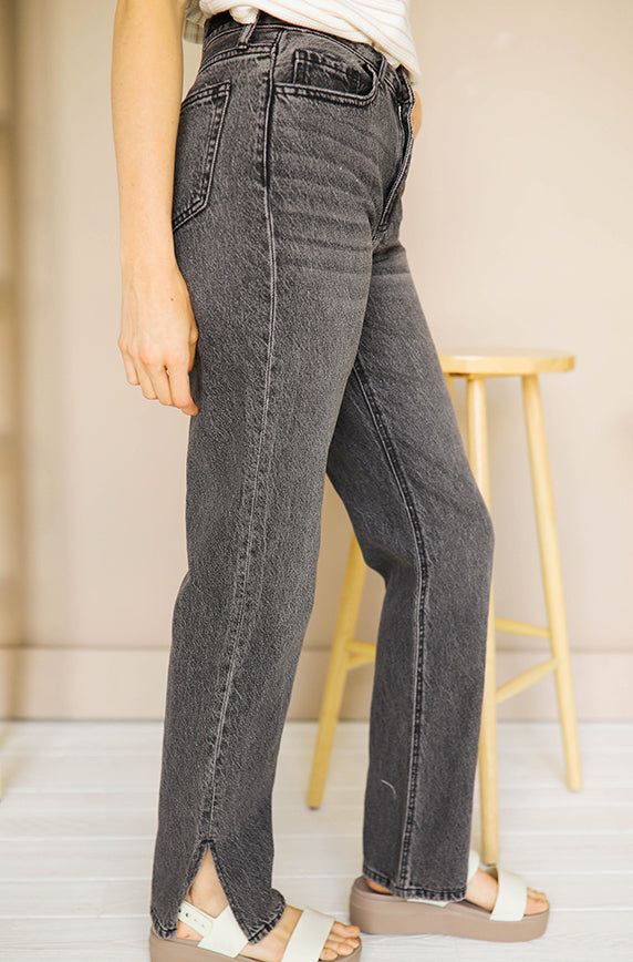 Long Gone High Rise Grey Jeans