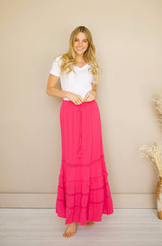 Be With You Hot Pink Maxi Skirt - FINAL SALE