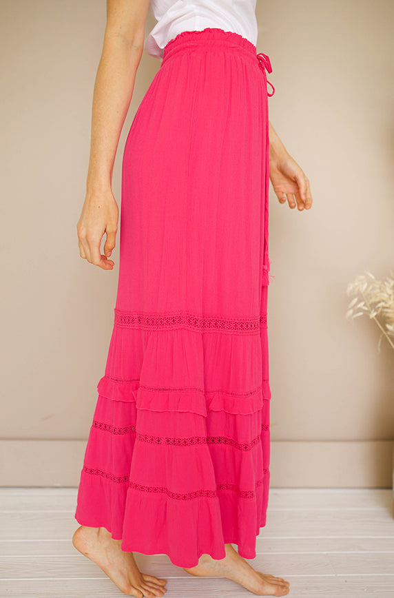 Be With You Hot Pink Maxi Skirt - FINAL SALE