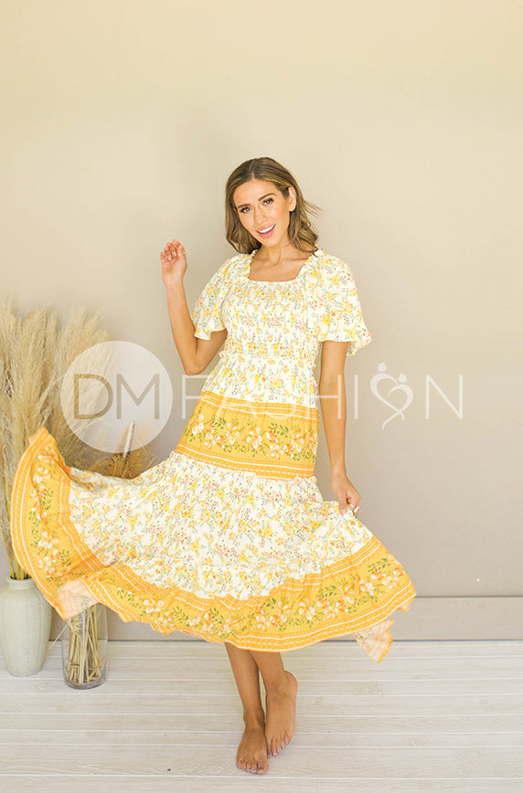 Leilani Buttercup Floral Smocked Dress - DM Exclusive - Restocked