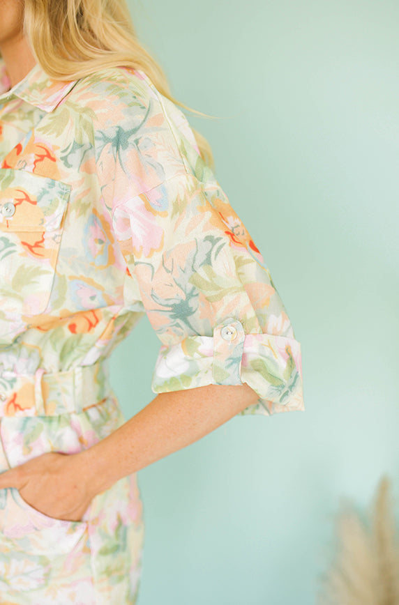Paradise Multi Floral Jumpsuit - Nursing Friendly - FINAL SALE