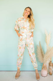 Paradise Multi Floral Jumpsuit - Nursing Friendly - FINAL SALE