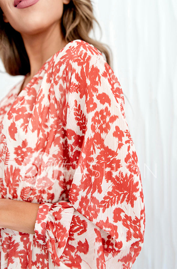 Chanel Autumn Floral Gold Stripe Maxi - DM Exclusive- Nursing Friendly- Maternity Friendly- FINAL FEW
