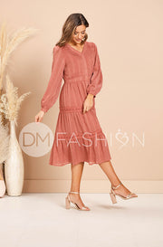 Elsa Canyon Rose Crochet Lace Dress - DM Exclusive - Nursing Friendly - FINAL SALE