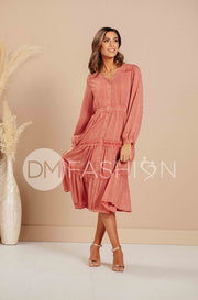 Elsa Canyon Rose Crochet Lace Dress - DM Exclusive - Nursing Friendly- FINAL FEW
