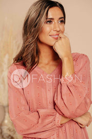 Elsa Canyon Rose Crochet Lace Dress - DM Exclusive - Nursing Friendly - FINAL SALE