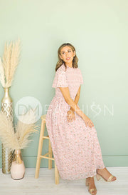 Gigi Pink Floral Smocked Maxi Dress - DM Exclusive - Maternity Friendly - FINAL SALE
