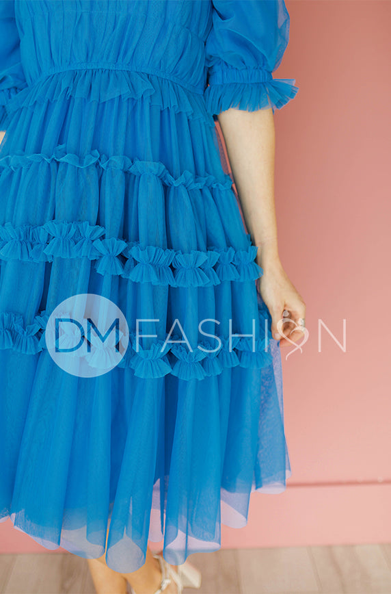 Sasha Princess Blue Dress - DM Exclusive - Maternity Friendly
