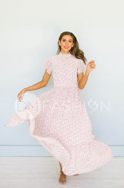 Skyler Hot Pink Blossoms Smocked Maxi Dress – DM Exclusive - FINAL FEW